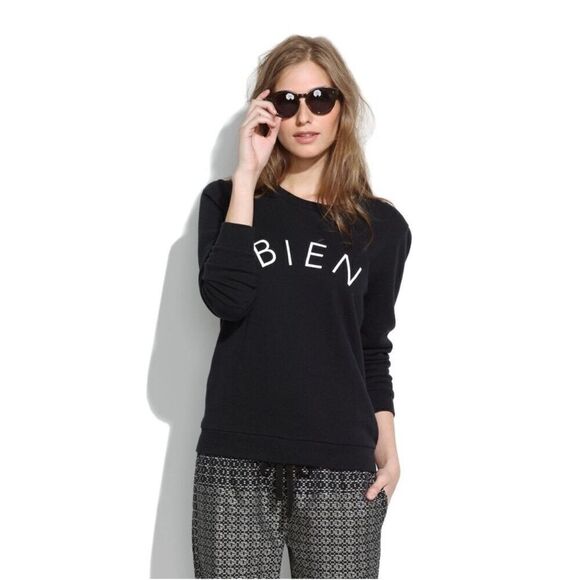 MADEWELL | BIEN FAIT black long sleeve top XS - Picture 1 of 7